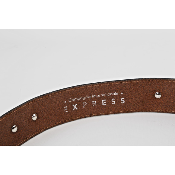 Vintage Express Belt Compagnie Internationale Leather Silver Western Studded L main image 4